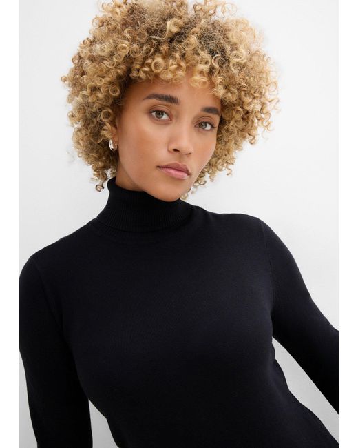 bonprix Blue Basic Rollkragenpullover