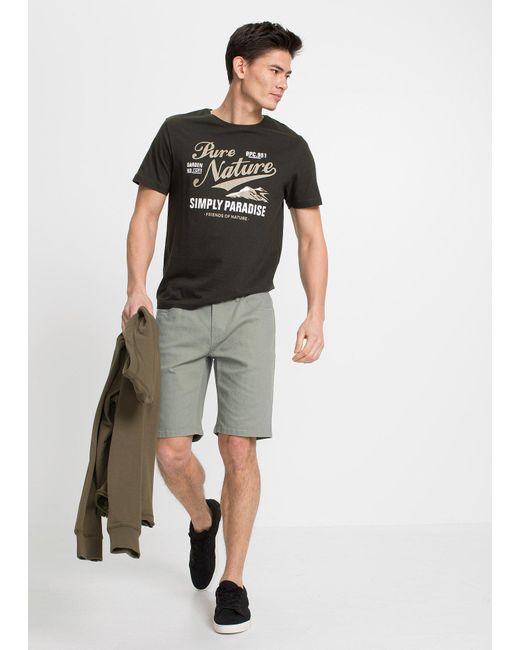 Bermuda Elasticizzati, Regular Fit (Pacco Da 2) di bonprix in Gray da Uomo