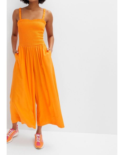 bonprix Orange Jumpsuit Aus Fließender Viskose