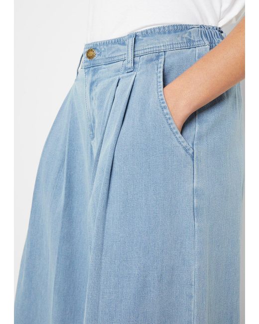 Jeans Elasticizzati Basic Essential, Wide Leg di bonprix in Blue
