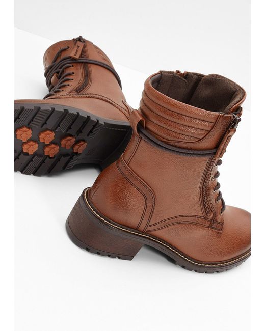 bonprix Brown Jana Schnürboots