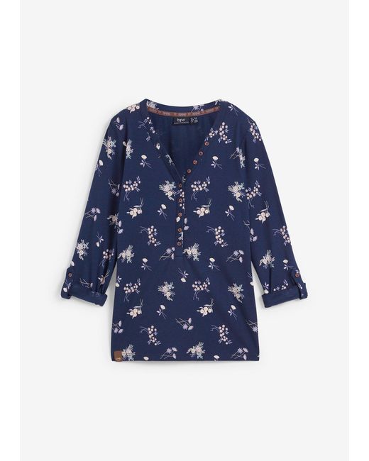 Maglia A Maniche Lunghe di bonprix in Blue