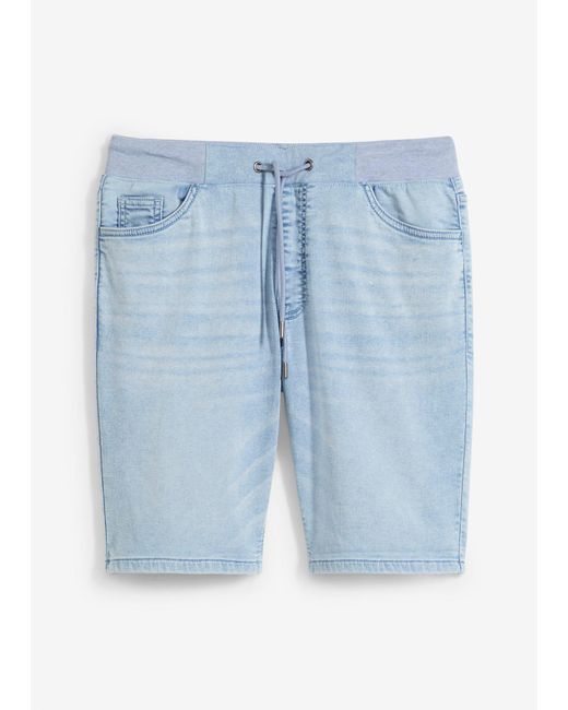bonprix Schlupf Jeans-Bermuda, Regular Fit in Blue für Herren