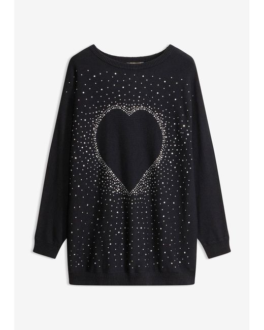 Pull Long bonprix en coloris Black