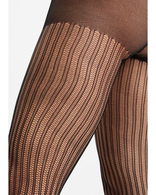 bonprix Black Strumpfhose Mit Netzmuster 50Den