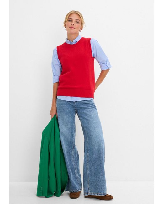 bonprix Red Pullunder