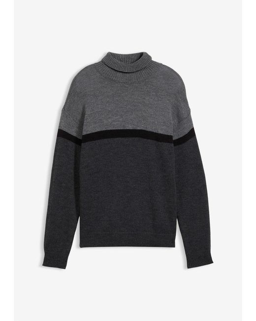 Maglione A Collo Alto di bonprix in Blue da Uomo