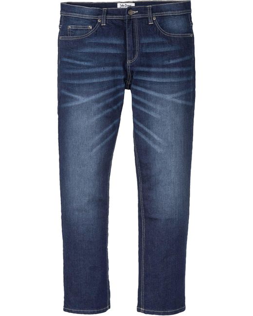 bonprix Regular Fit Stretch-Jeans, Straight in Blue für Herren