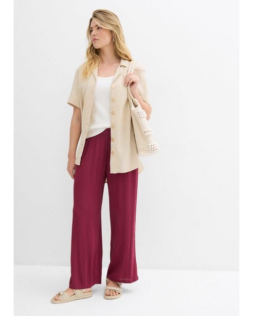 Pantaloni A Palazzo di bonprix in Red
