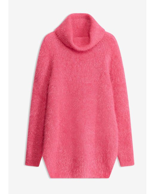 Pull Col Roulé Oversize bonprix en coloris Pink