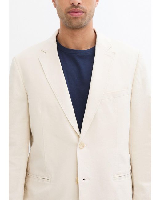 Giacca Elegante Con Lino, Regular Fit di bonprix in Natural da Uomo