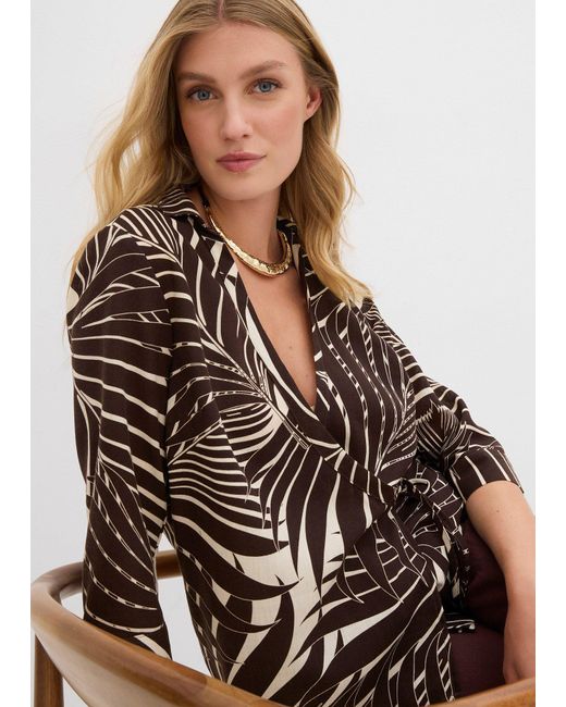 Blusa Con Maniche A Kimono di bonprix in Natural