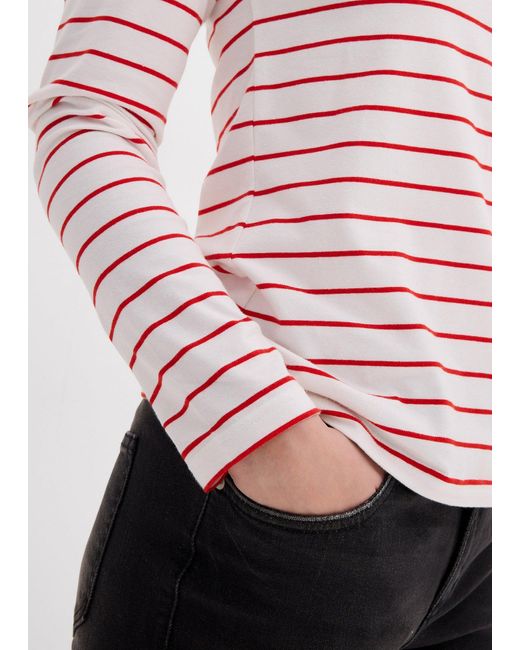 bonprix Pink Langarmshirt Mit Karree-Ausschnitt