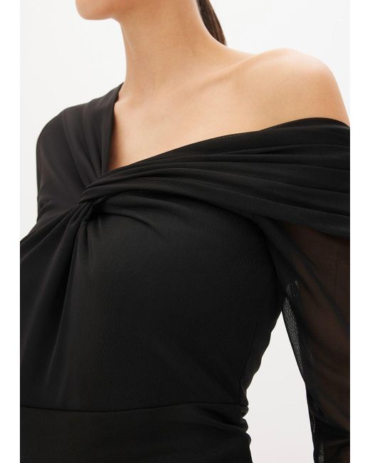Abito Midi Aderente di bonprix in Black