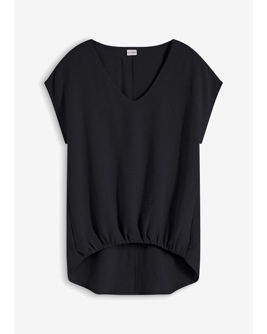 Top Con Fondo Asimmetrico di bonprix in Black