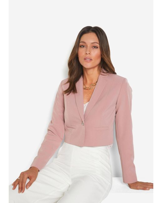bonprix Bolero mit Schmuckknopf in Pink Lyst DE