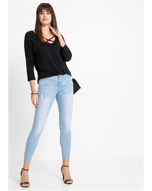 Maglia Con Fettucce di bonprix in Black