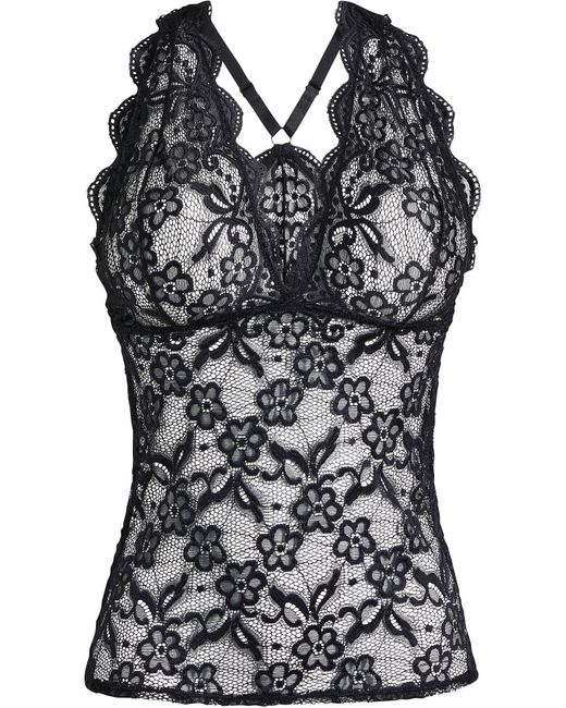 bonprix Black Spitzentop