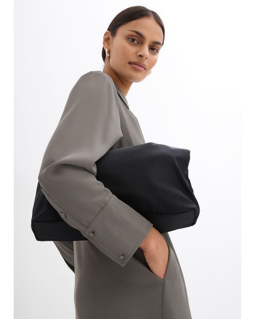 Abito Midi Con Colletto di bonprix in Gray