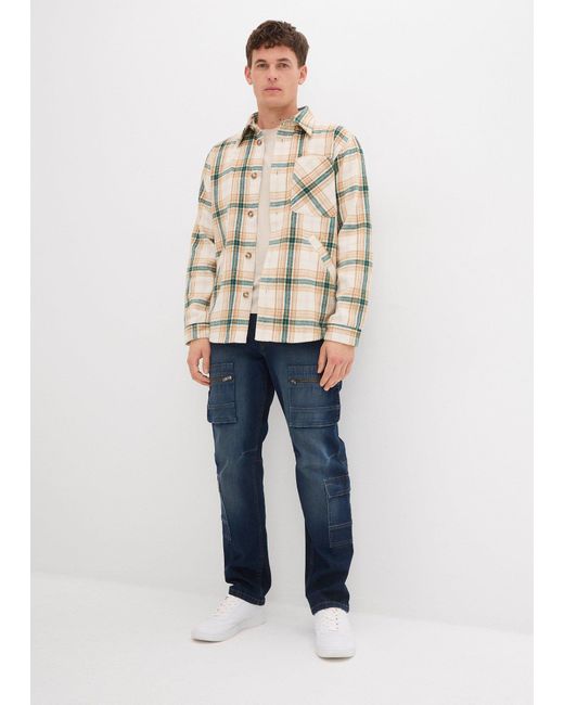 Giacca-Camicia A Quadri di bonprix in Natural da Uomo