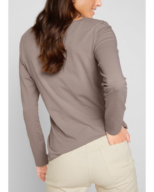 Maglia A Maniche Lunghe Aderente (Pacco Da 2) di bonprix in Black