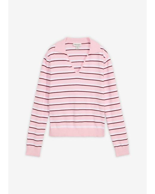 Pull À Col Polo bonprix en coloris Red