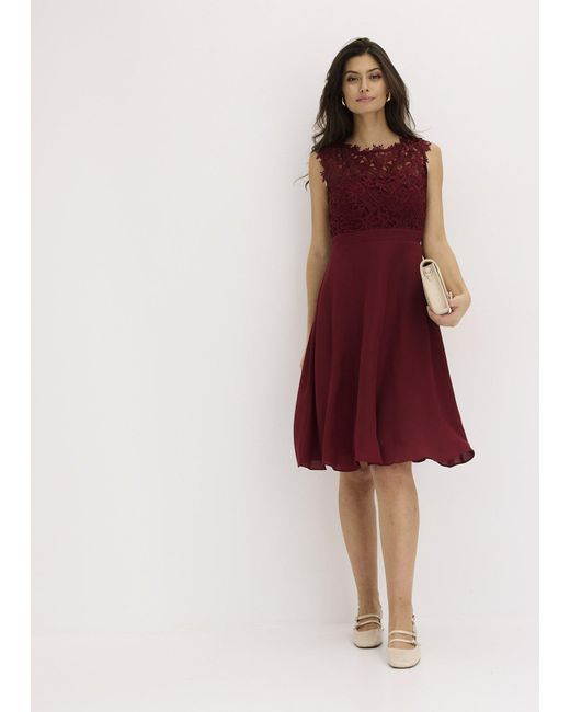 bonprix Red Minikleid Mit Spitze