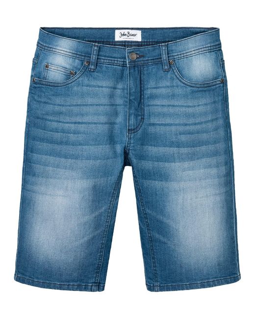 bonprix Stretch-Jeans-Bermuda Mit Verstärktem Schritt, Regular Fit in Blue für Herren