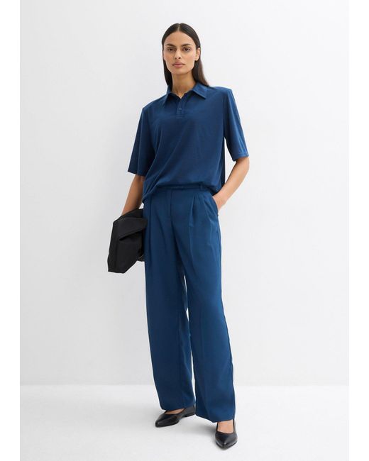 Polo Con Spalle Imbottite di bonprix in Blue