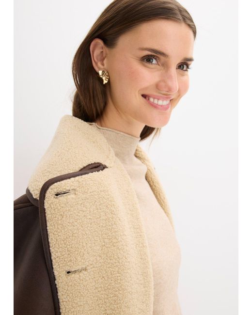 Giacca Di Montone Sintetico di bonprix in Brown