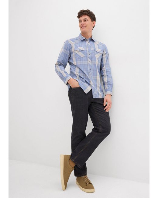 Camicia A Maniche Lunghe di bonprix in Blue da Uomo
