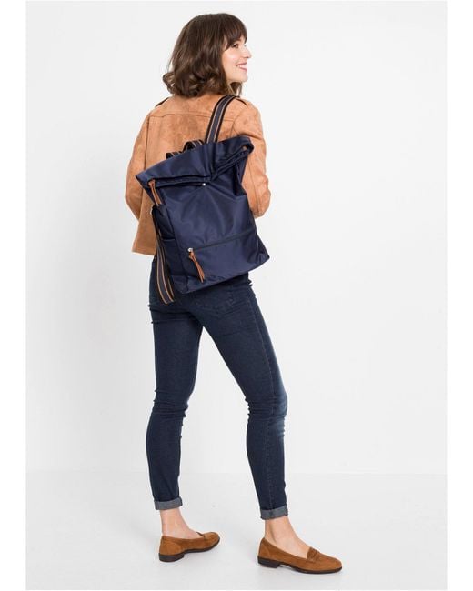 bonprix Blue Rucksack Mit Kontrastdetails