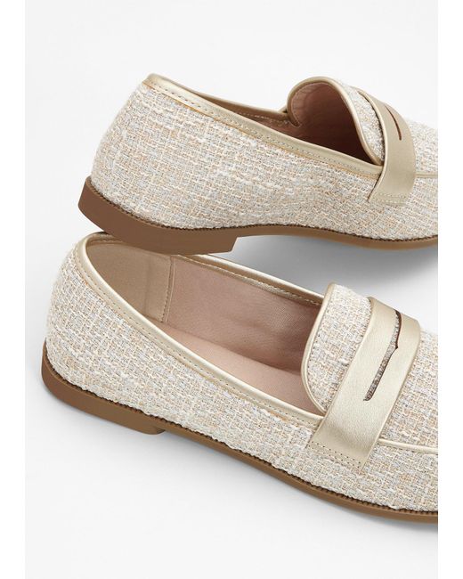 bonprix White Loafer Mit Metallic-Details