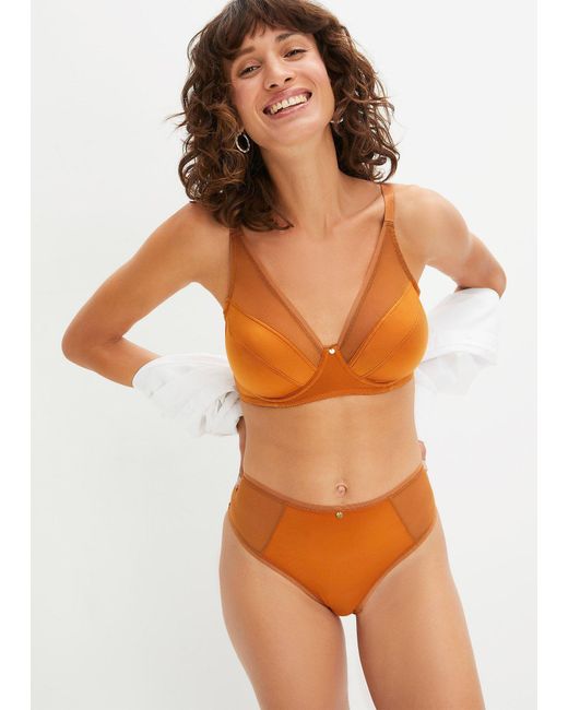 bonprix Orange Maxislip Mit Glänzendem Material