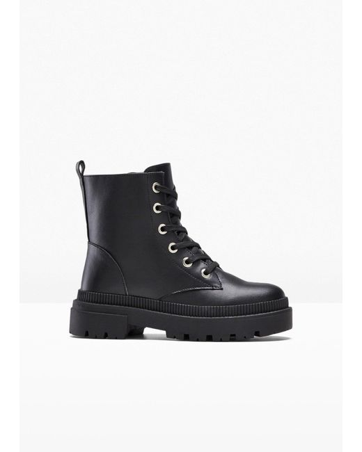 bonprix Black Schnür Boot