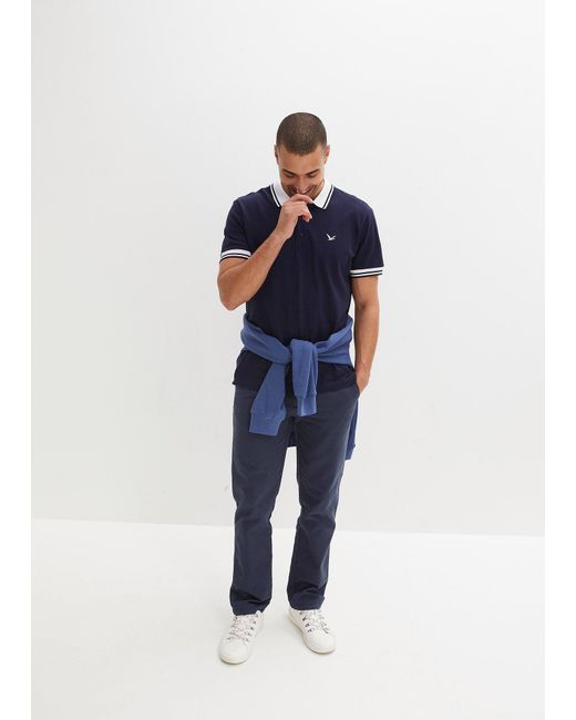 Polo A Maniche Corte di bonprix in Blue da Uomo