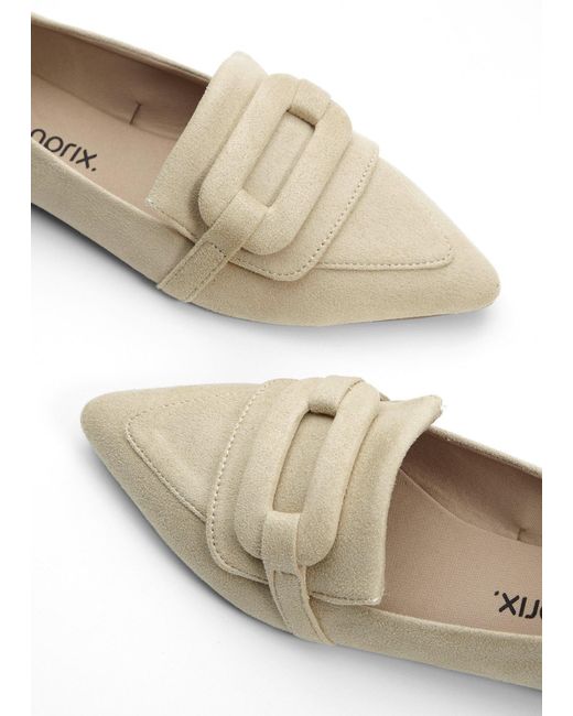 bonprix White Loafer Mit Schnalle