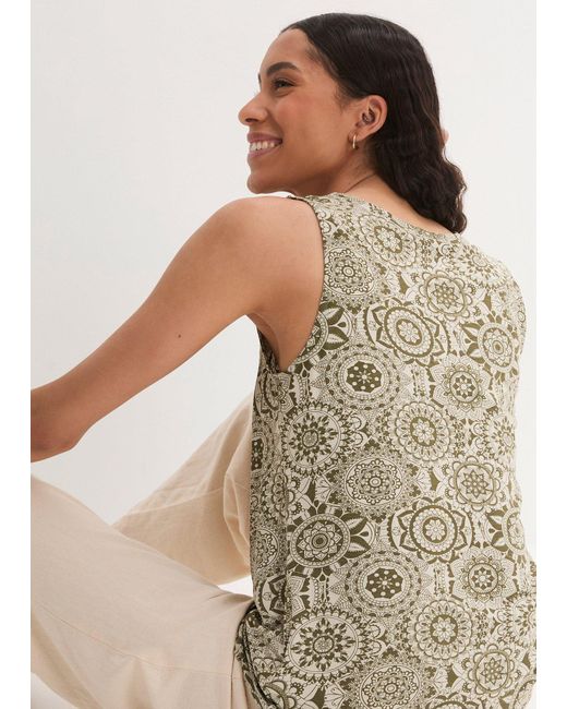bonprix Natural Top Mit Wasserfallausschnitt Aus Softem Viskose-Mix