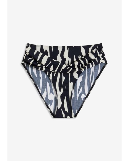 bonprix Blue High Waist Bikinihose Mit Hohem Beinausschnitt