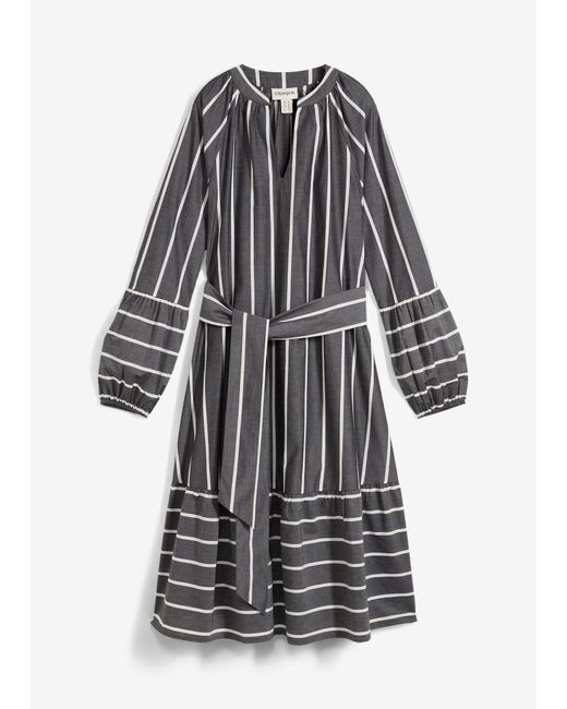 bonprix Gray Midi-Kleid Aus Reiner Baumwolle