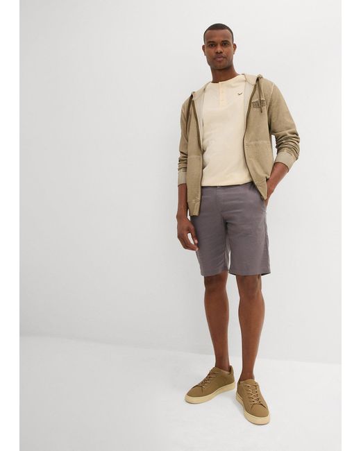 Bermuda Chino Con Lino, Regular Fit di bonprix in Gray da Uomo