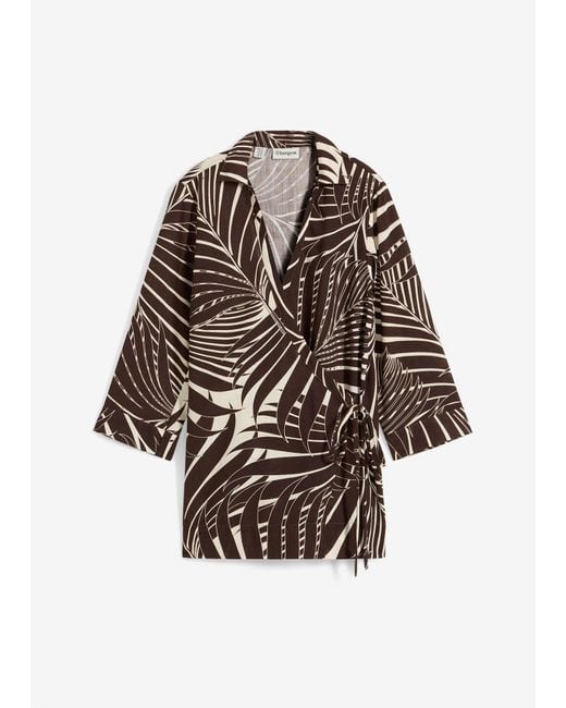 Blusa Con Maniche A Kimono di bonprix in Natural