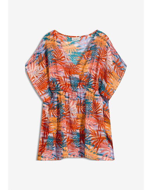 bonprix Orange Chiffon Strand Tunika