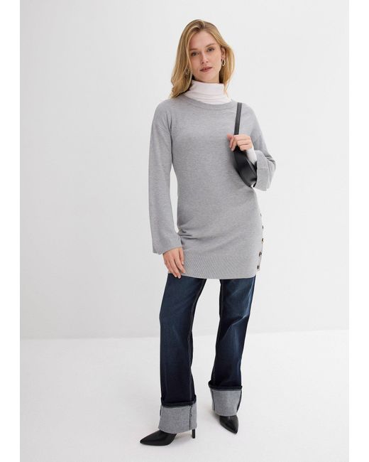 bonprix Gray Longpullover