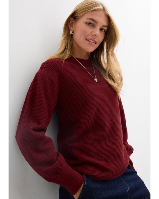 bonprix Red Pullover Mit Baumwolle