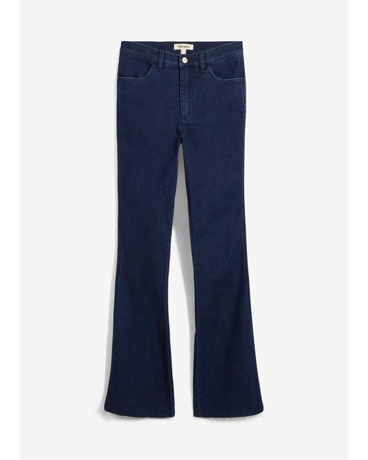 Jeans Elasticizzati Soft Bootcut, Vita Alta di bonprix in Blue