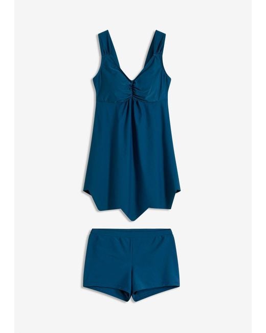 Tankini Lungo Con Spalline Larghe (Set 2 Pezzi) di bonprix in Blue