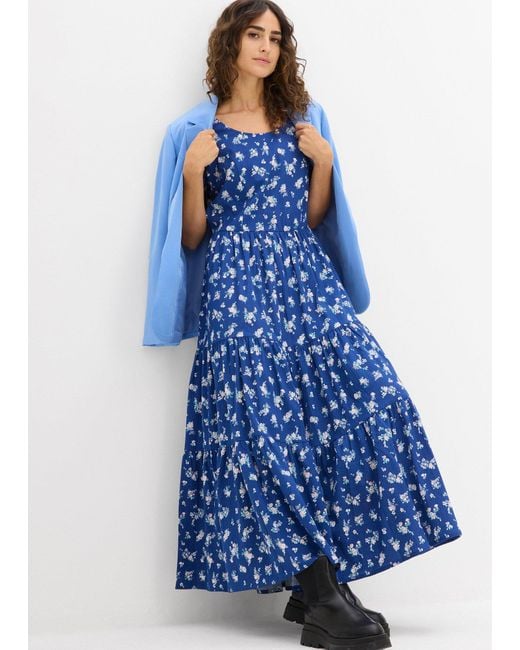 bonprix Blue Kleid Mit Kurzen Ärmeln