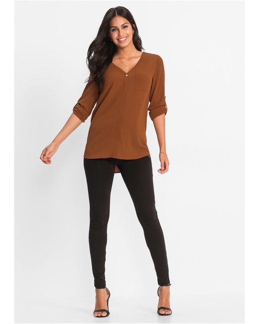 Camicetta Lunga di bonprix in Brown