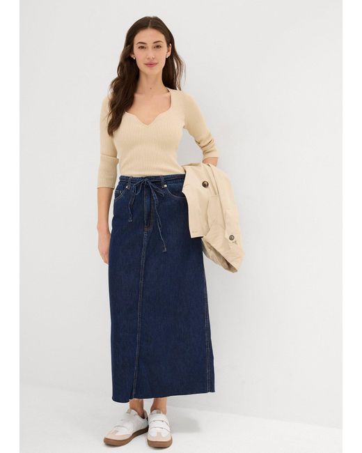 Gonna Midi di bonprix in Blue